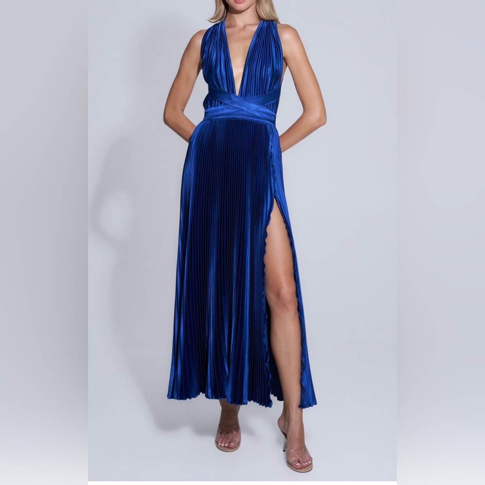 Topshop Multi Way Tie Plisse Dress